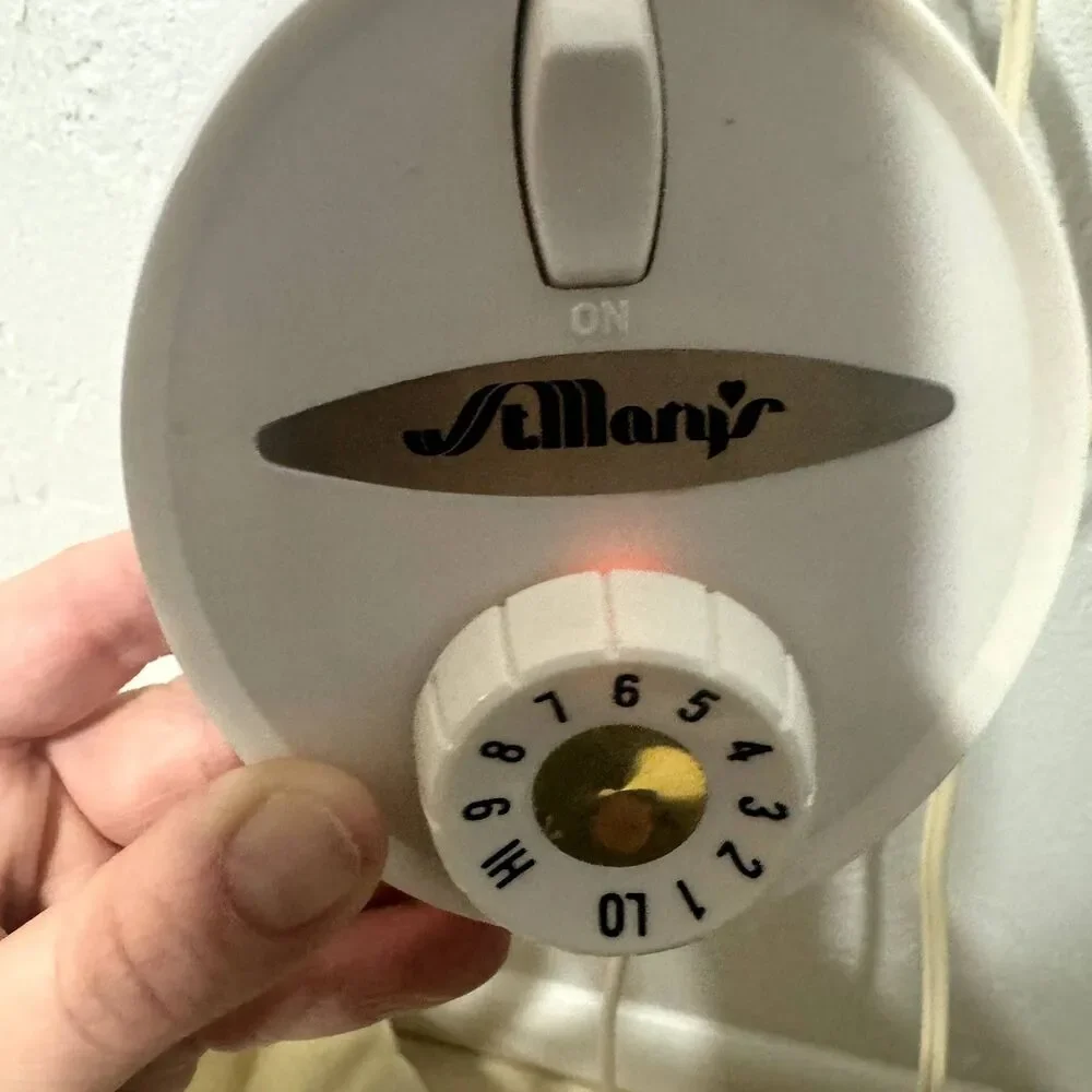 Vintage St. Mary's Heated Electric Blanket Full Size Automatic Cream Satin Trim - Picture 5 of 7